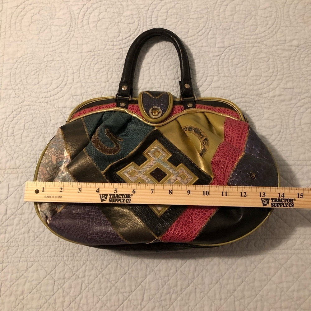 Vintage 80’s Nas patchwork purse bag satchel. - Picture 11 of 13
